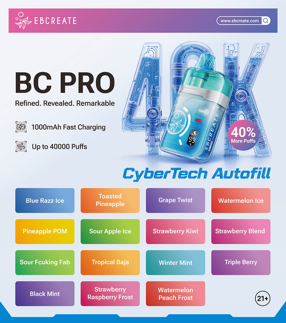 EBCREATE BC PRO 40K Puffs 17ML Disposable Device