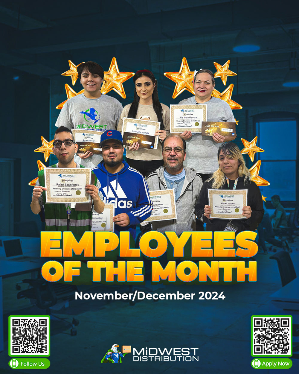 November December 2024 Employees of the Month!