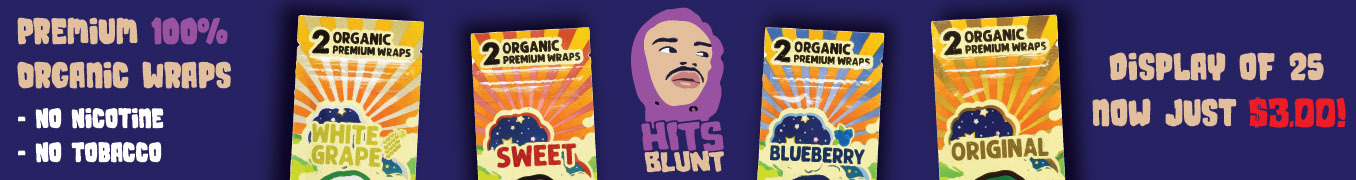 Hits Blunts Organic Premium Wraps Wholesale Smoke Shop Supplies