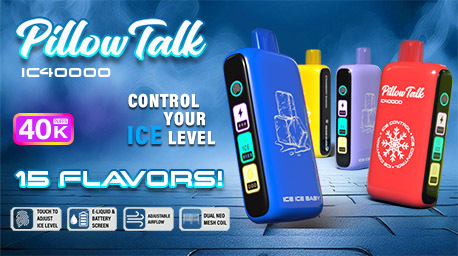 Pillow Talk Ice Control IC40000 Puffs 20ML Disposable Device With Touch To Adjust Ice Level & LED Screen