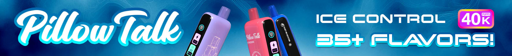 Pillow Talk Ice Control IC40000 Puffs 20ML Disposable Device With Touch To Adjust Ice Level & LED Screen
