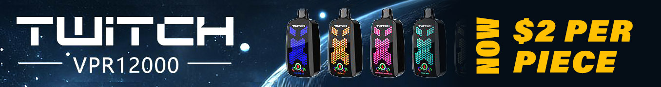 Twitch VPR12000 Puffs 18ML Disposable Rechargeable Vape Device With E-Liquid Screen $2 Each