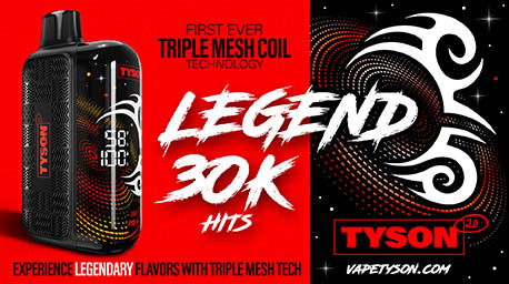 Tyson Legend 30K Hits Disposable Vape Device