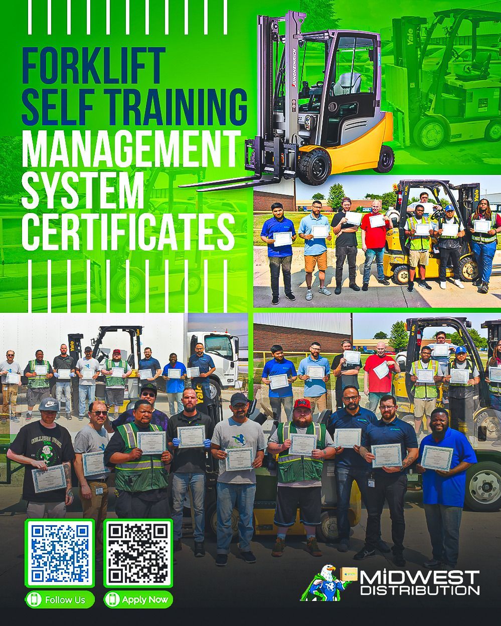 June 2023 Midwest Distribution Forklift Self Training Management System Graduate's