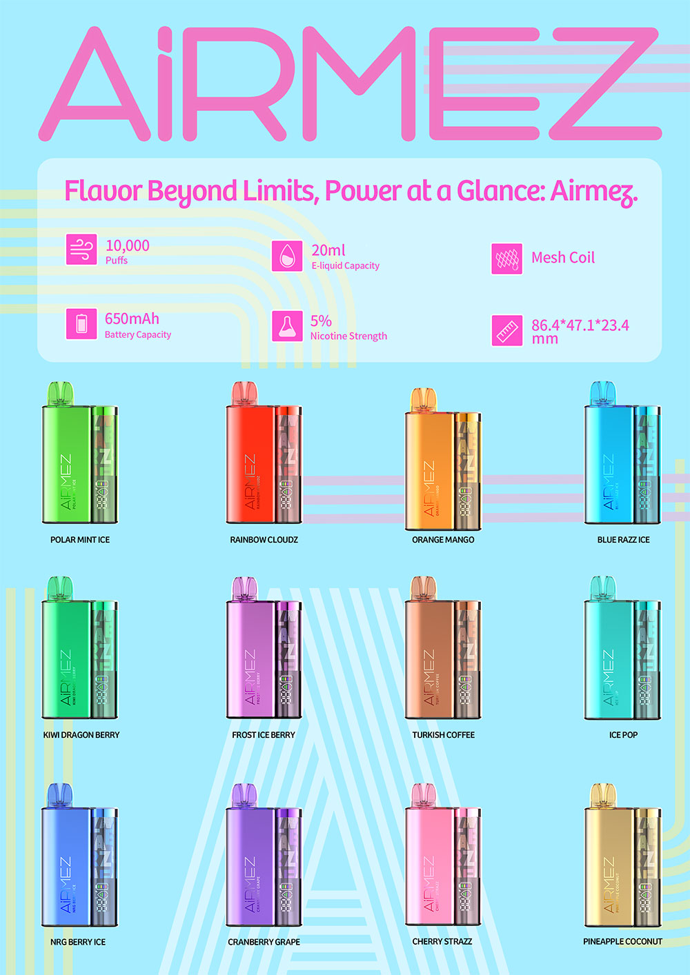 Air MEZ Disposable Ecig Device Wholesael Info -2