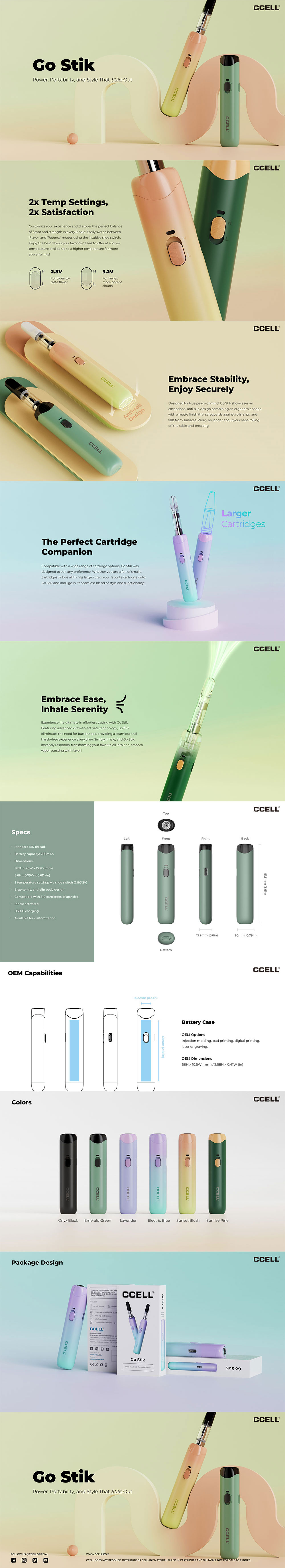 CCELL Go Stik 510 Thread Battery