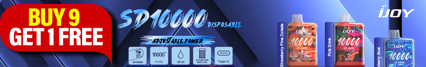 Ijoy SD10000 Buy 9 get 1 free Deal Wholesale Vape Distribution