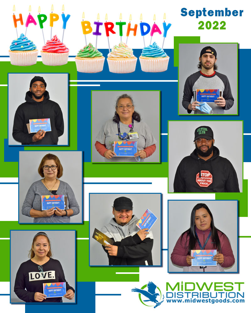 September 2022 Midwest Employee Birthdays