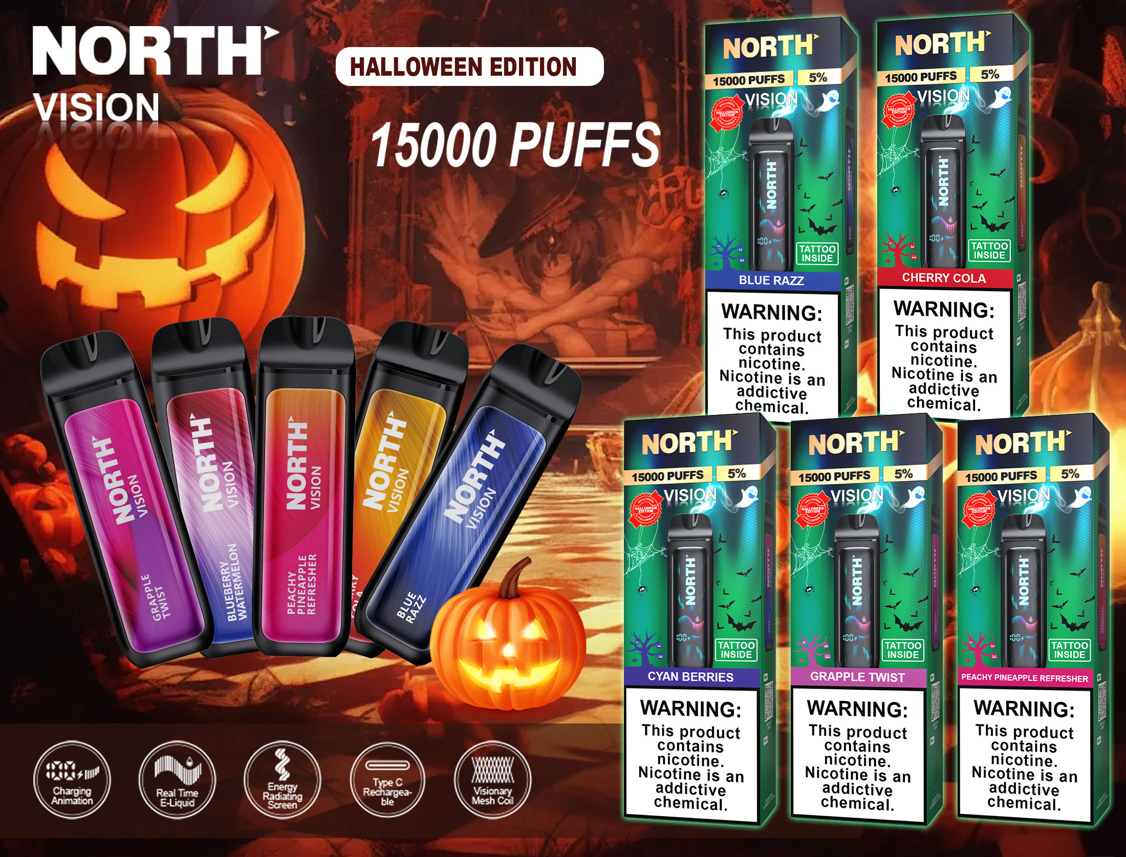 North Vision Haloween Edition Disposable Ecigs Wholesale