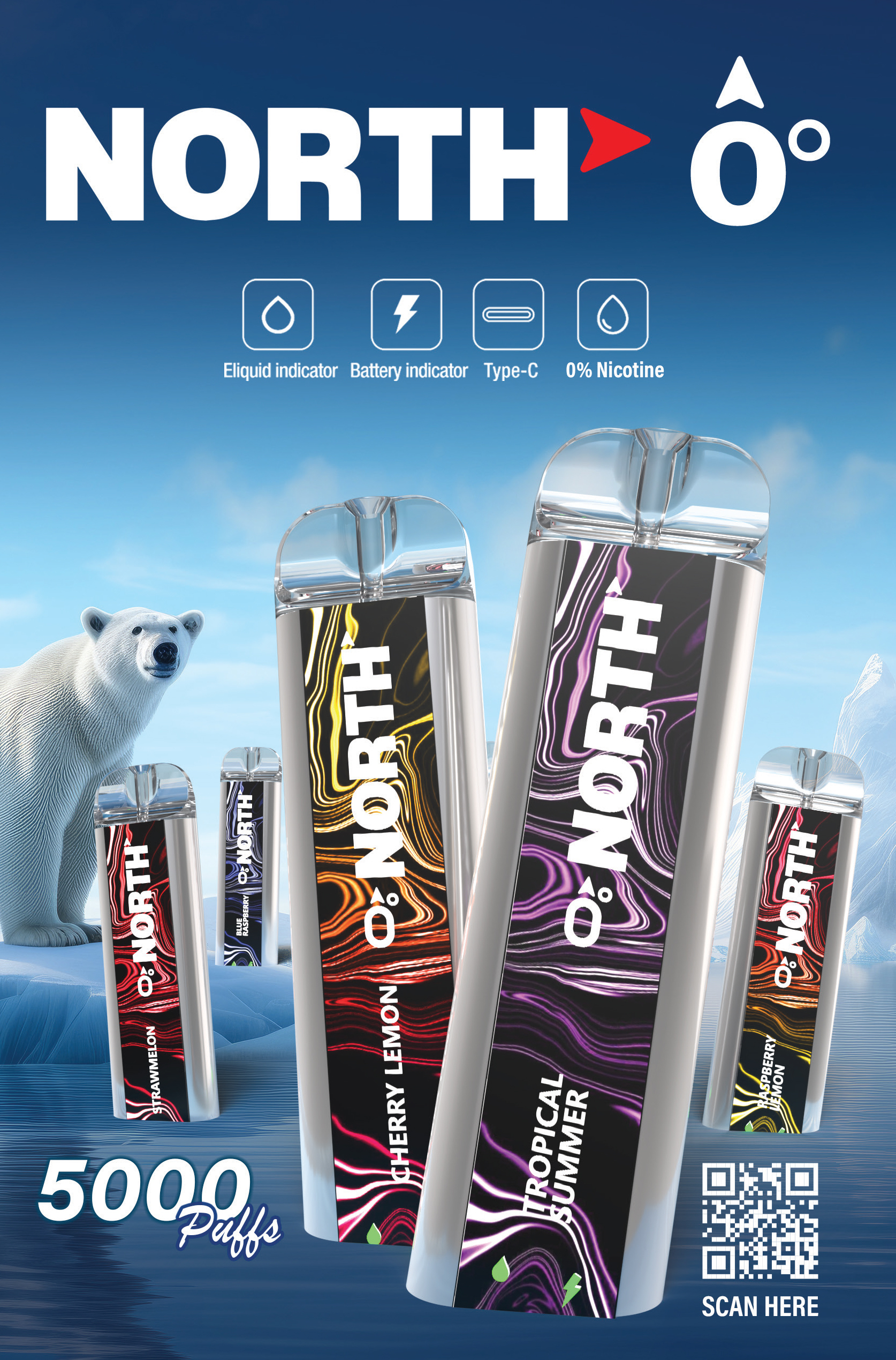 North 5000 0 Nic Disposable Ecigs 