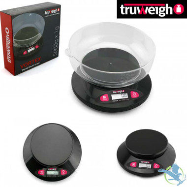 Truweigh Vortex Digital Kitchen Bowl Scale - 5000g x 1g - Black