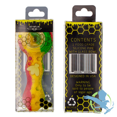 Stratus Silicone Bee Spoon Hand Pipe - 60 Grams - 4.25 Inches