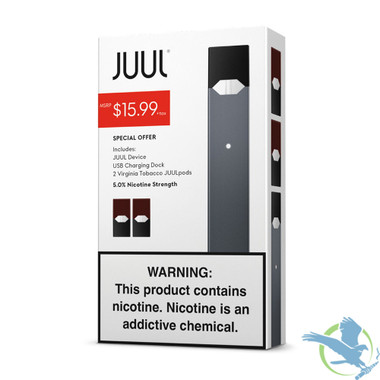 JUUL Starter Kit With 2 x 0.7ML Prefilled Nicotine Salt Pods