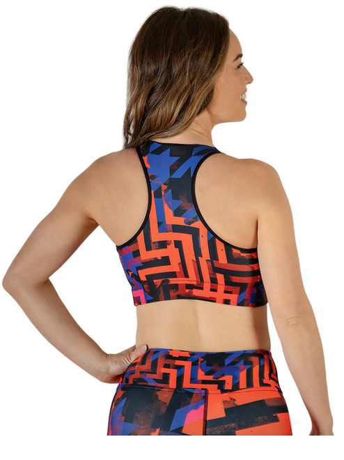 crop top red geometric back crop top red geometric back