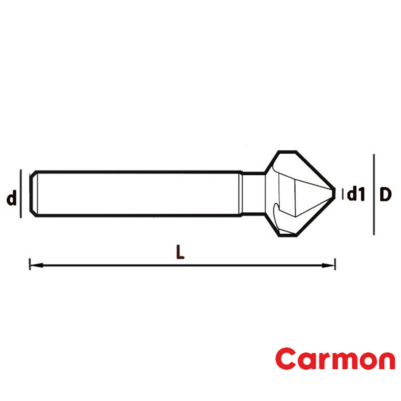 3 Flute 90° Countersinks TiN Coated - ODX Tools