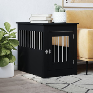Dog Crate Furniture Black Engineered wood, steel 21.7x31.5x26.8 in A949-838324 Dog Crate Furniture Black Engineered wood, steel 21.7x31.5x26.8 in A949-838324