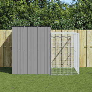 Dog House Light Grey Galvanized Steel Large Durable Dog House A949-3189137 Dog House Light Grey Galvanized Steel Large Durable Dog House A949-3189137