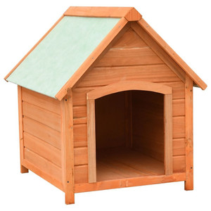 Dog House Brown and Green Solid Pine and Fir Wood Medium A949-170639 Dog House Brown and Green Solid Pine and Fir Wood Medium A949-170639