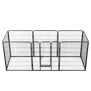 Dog Playpen Black Powder-coated steel 31.5 x 39.4 in Durable A949-170574 Dog Playpen Black Powder-coated steel 31.5 x 39.4 in Durable A949-170574