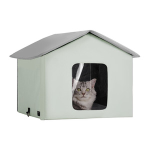 VEVOR Heated Cat House Foldable Kitty Shelter with Heated Pad Green Middle E415-FWSBYMBHSNJB0APUQV1 VEVOR Heated Cat House Foldable Kitty Shelter with Heated Pad Green Middle E415-FWSBYMBHSNJB0APUQV1