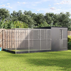 Aviary Silver and Anthracite Galvanized steel Large Durable A949-3214263 Aviary Silver and Anthracite Galvanized steel Large Durable A949-3214263