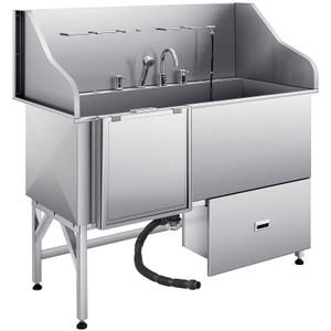 61 Inch Dog Grooming Bath Tub Stainless Steel w Ramp Water Filter Left E415-BXGCWYG61CPDA9RVTV0 61 Inch Dog Grooming Bath Tub Stainless Steel w Ramp Water Filter Left E415-BXGCWYG61CPDA9RVTV0