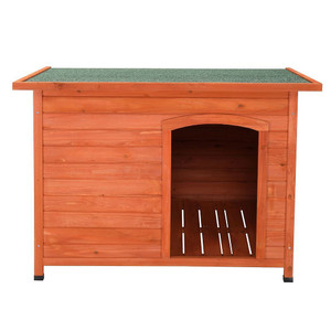 Waterproof Wood Dog House Pet Shelter Natural Wood Color L T575-S0671296746 Waterproof Wood Dog House Pet Shelter Natural Wood Color L T575-S0671296746