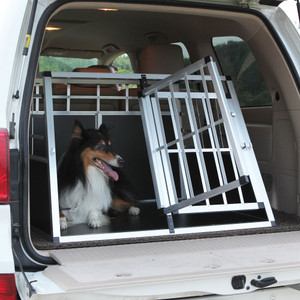 Double Doors Pet Car Transport Cage Aluminium Puppy Travel Crate Box Trapezoidal Kennel Dog Cat Car T575-S0671287064 Double Doors Pet Car Transport Cage Aluminium Puppy Travel Crate Box Trapezoidal Kennel Dog Cat Car T575-S0671287064