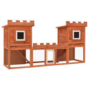 Rabbit Hutch Brown Pine wood Large Modular Rabbit Hutch A949-170174 Rabbit Hutch Brown Pine wood Large Modular Rabbit Hutch A949-170174