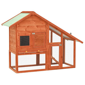 Rabbit Hutch Brown Solid firwood, plywood, steel wire, polyester A949-170868 Rabbit Hutch Brown Solid firwood, plywood, steel wire, polyester A949-170868