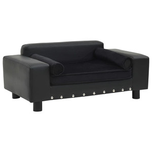 Dog Sofa Black Faux leather 31.9 x 16.9 x 12.2 in Dog Sofa A949-170954 Dog Sofa Black Faux leather 31.9 x 16.9 x 12.2 in Dog Sofa A949-170954