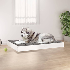 Dog Bed White Solid pine wood Medium Simple Dog Bed A949-820867 Dog Bed White Solid pine wood Medium Simple Dog Bed A949-820867