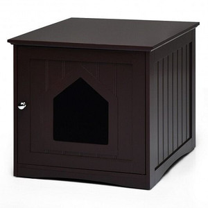 Sidetable Nightstand Weatherproof Multi-function Cat House-Brown - Color: Brown D681-HW66001BN Sidetable Nightstand Weatherproof Multi-function Cat House-Brown - Color: Brown D681-HW66001BN