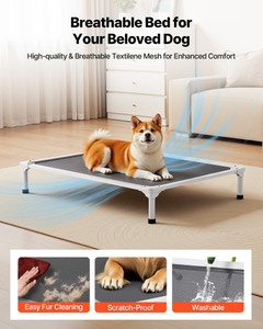 VEVOR Elevated Dog Bed for Large Dogs Portable Raised Dog Cot with Teslin Mesh L E415-GJGCLZFXLWTZY8ABB001V0 VEVOR Elevated Dog Bed for Large Dogs Portable Raised Dog Cot with Teslin Mesh L E415-GJGCLZFXLWTZY8ABB001V0