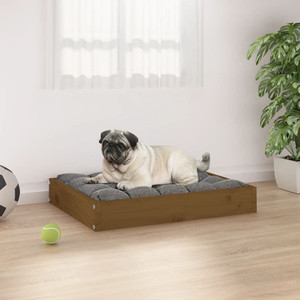 Dog Bed Honey brown Solid pine wood Small Durable Dog Bed A949-820854 Dog Bed Honey brown Solid pine wood Small Durable Dog Bed A949-820854