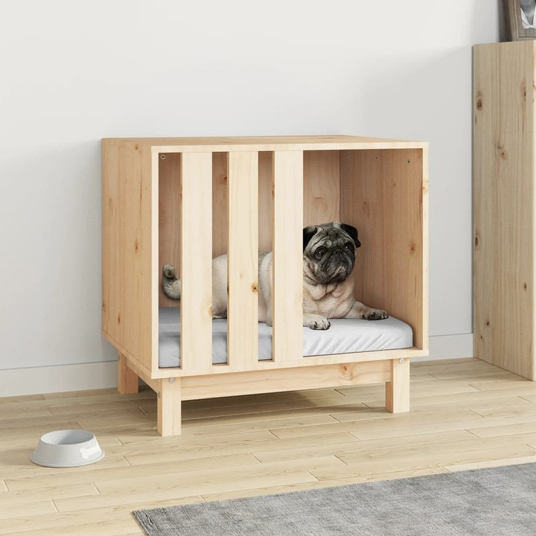 Dog House Natural Wood Solid Pine Wood Medium Durable Dog House A949-822476