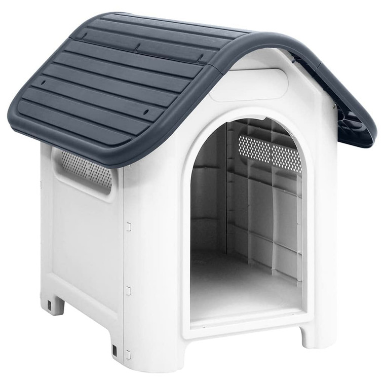 Dog House Grey and White Polypropylene 23.2 x 29.5 x 26.0 in A949-152226