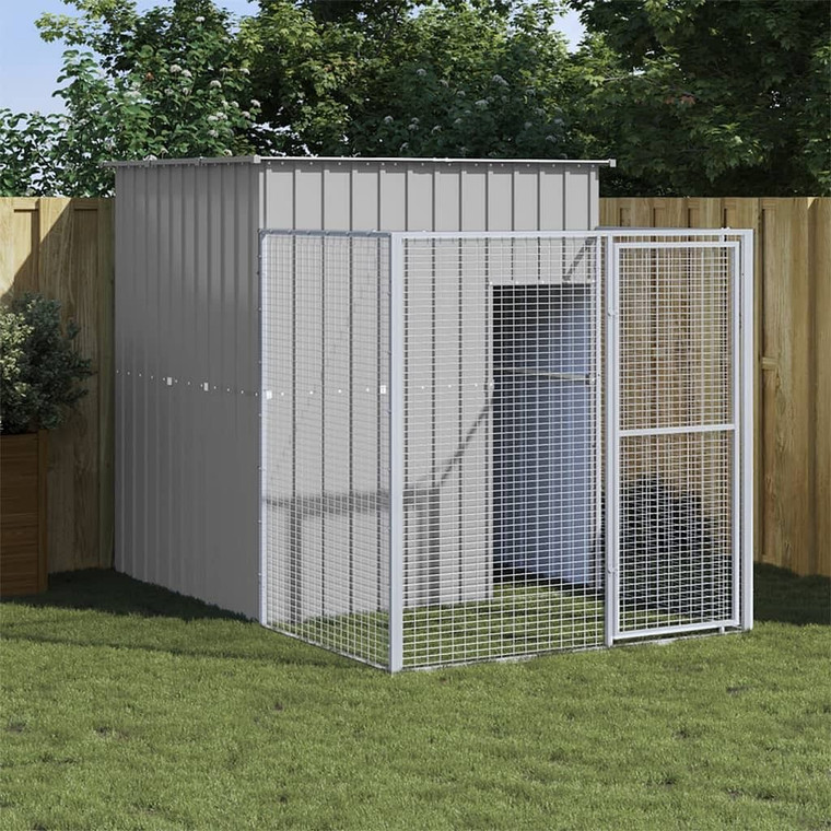 Dog House Light Grey Galvanized Steel Extra Large Durable A949-172366