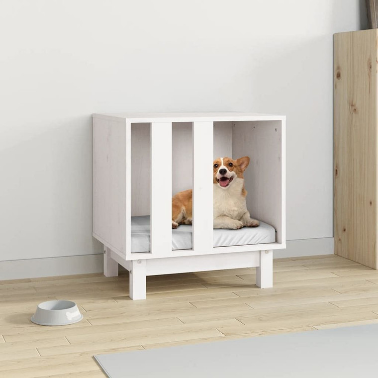 Dog House White Solid pine wood 19.7 x 15.7 x 20.5 in Durable A949-822472