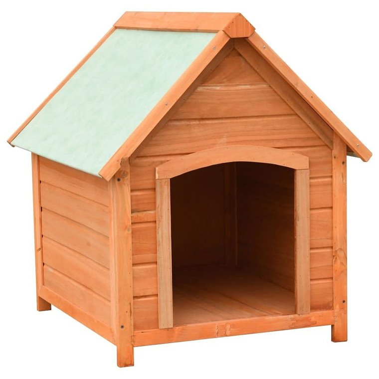 Dog House Brown and Green Solid Pine and Fir Wood Medium A949-170639