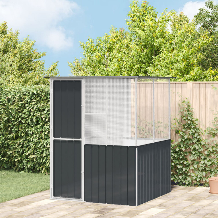  Bird Cage Charcoal 84.6 x 30.7 x 78.7 in Galvanized Steel A949-3325168