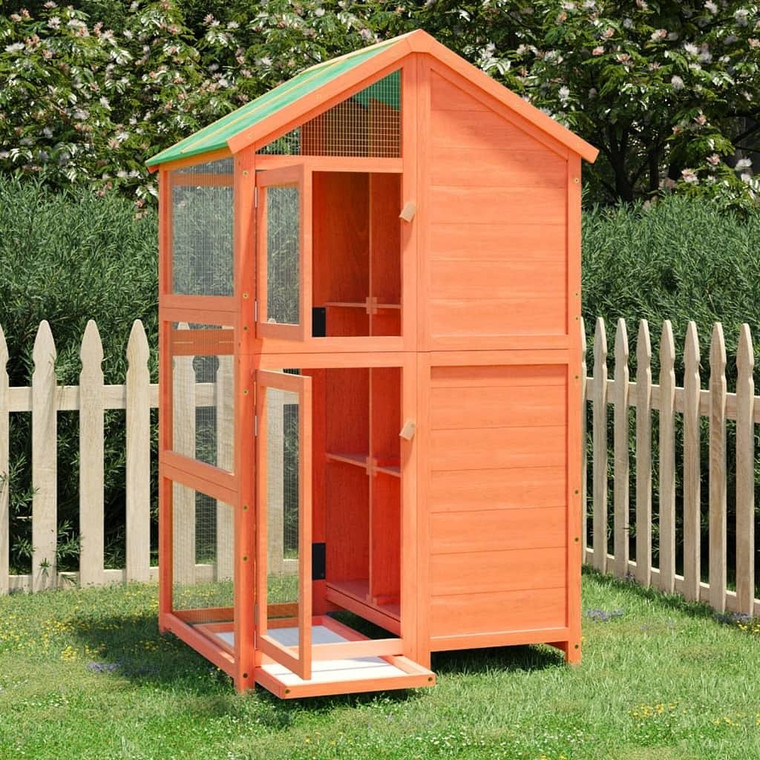 Bird House Brown Solid pine wood Large Durable Bird House A949-172258