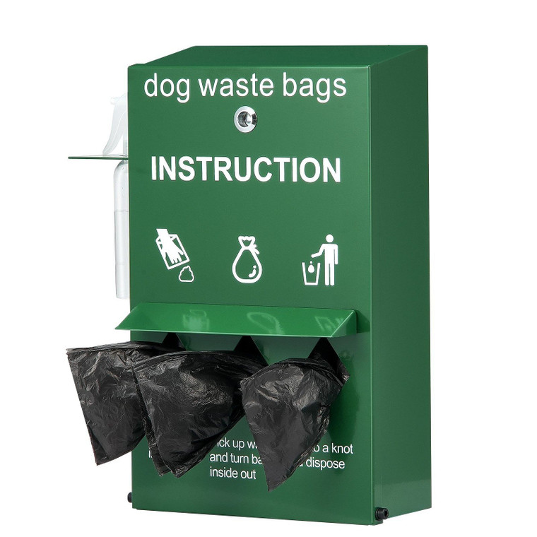 Dog Waste Station Bag Dispenser with 600 Bags Lockable Dog Poop Bag Holder E415-GFBZDFPQDXG0YQ2UFV0