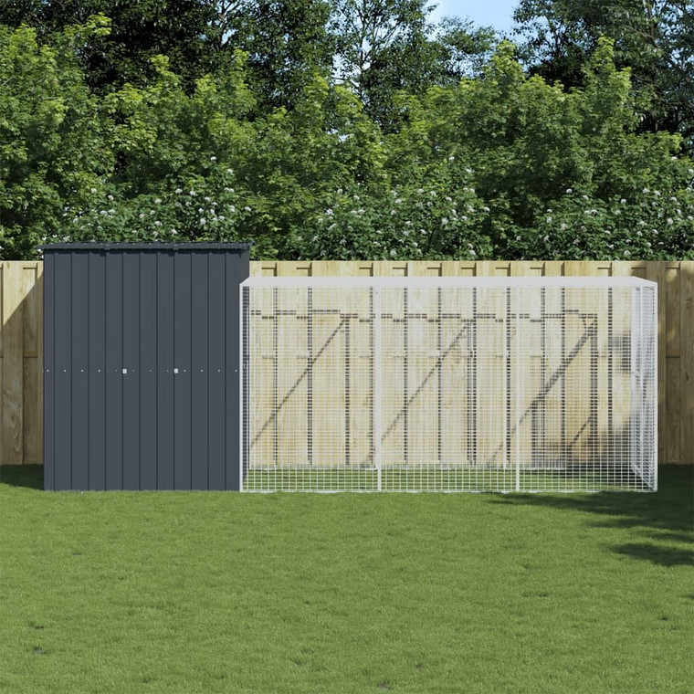  Chicken Cage Anthracite Galvanized steel 65 x 179.1 x 71.3 in A949-3189109