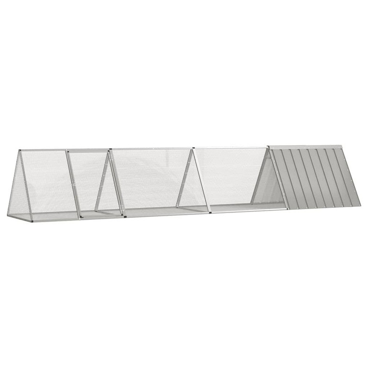  Rabbit Cage Grey Galvanized Steel Large Rabbit Cage Rectangular A949-3106450