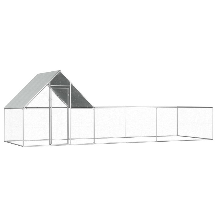  Chicken Coop Silver Galvanized steel 19.7 x 6.6 x 6.6 ft Locks A949-144557
