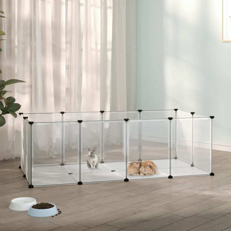  Animal Cage Transparent PP Plastic Large Collapsible A949-340572