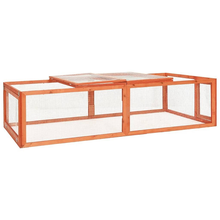  Rabbit Hutch Brown Solid firwood 72.0 x 35.4 x 18.3 in Durable A949-170877
