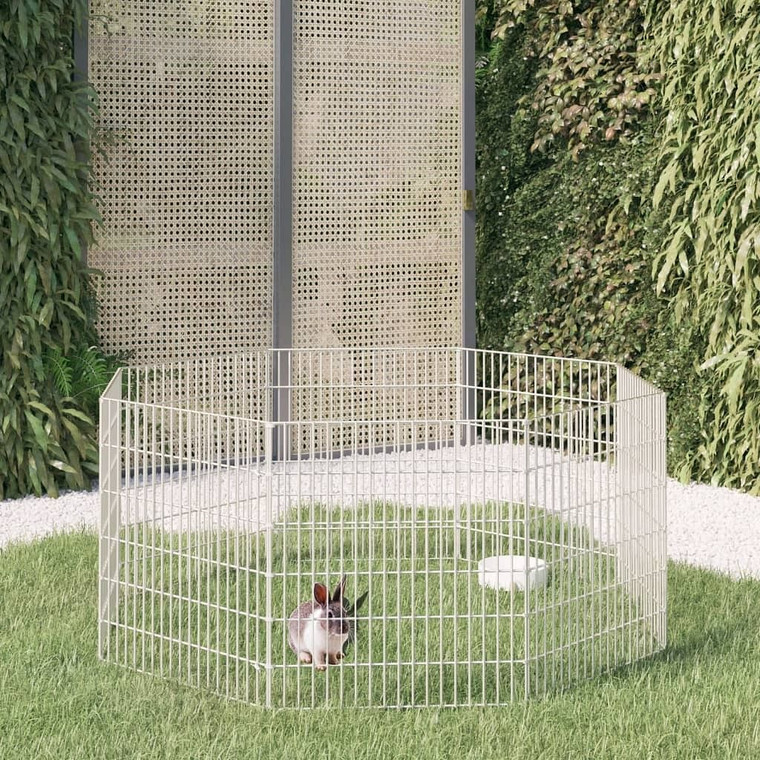  Animal Enclosure Silver Galvanized iron Adjustable size A949-171574