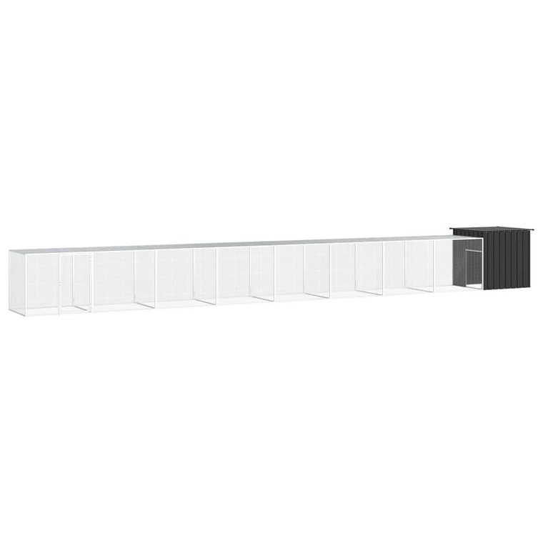  Chicken Cage Anthracite Galvanized Steel Large Chicken Coop A949-3106458